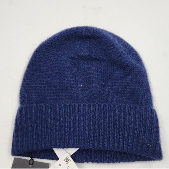 Cashmere Knit Beanie Navy - Picture 1 of 6